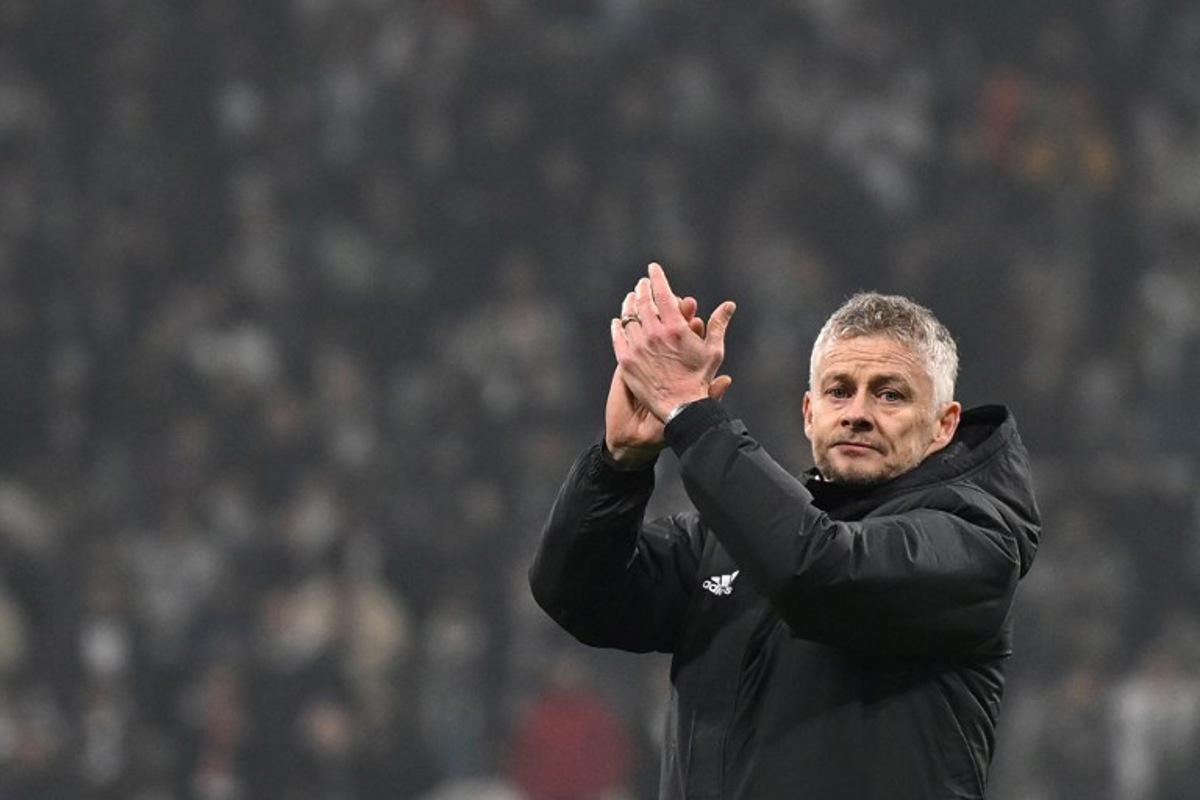 Besiktas's Norwegian head coach Ole Gunnar Solskjaer reacts at the end of the UEFA Europa League, league phase matchday 7 football match between Besiktas and Athletic Bilbao at the Besiktas Park stadium in Istanbul on January 22, 2025.  Yasin AKGUL / AFP