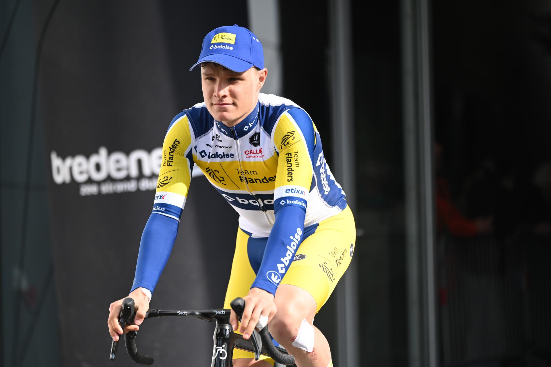 Belgian Tom Crabbe of Team Flanders-Baloise pictured at the start of the 'Bredene Koksijde Classic' one day cycling race, 203,4 km from Bredene to Koksijde, on Friday 20 March 2026. BELGA PHOTO ELIAS ROM