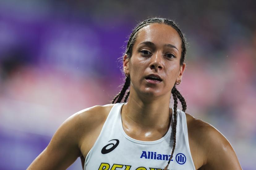 Belgian athlete Ilana Hanssens pictured in action during the women's 4x400m relay heats, at the world relay championships, on Saturday 10 May 2025 in Guangzhou, China. The world relay championships in Guangzhou take place from 10 to 11 May. BELGA PHOTO NIKOLA KRSTIC