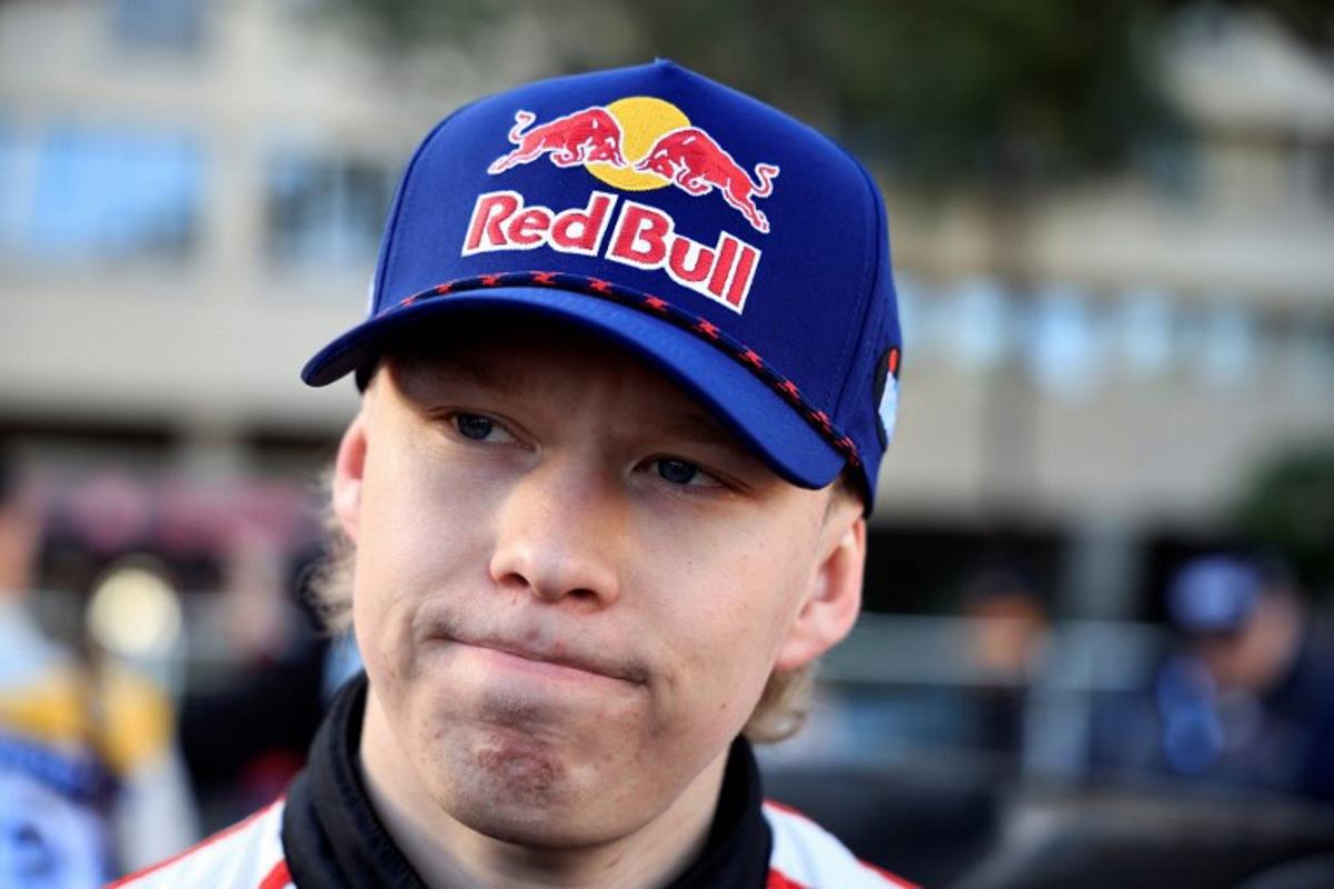 Toyota Gazoo Racing Wrt Team's Finnish driver Kalle Rovanpera who came in fourth looks over as he arrives at the finish line of the 93rd WRC Monte-Carlo Rally at the port, in Monaco on January 26, 2025.  Valery HACHE / AFP