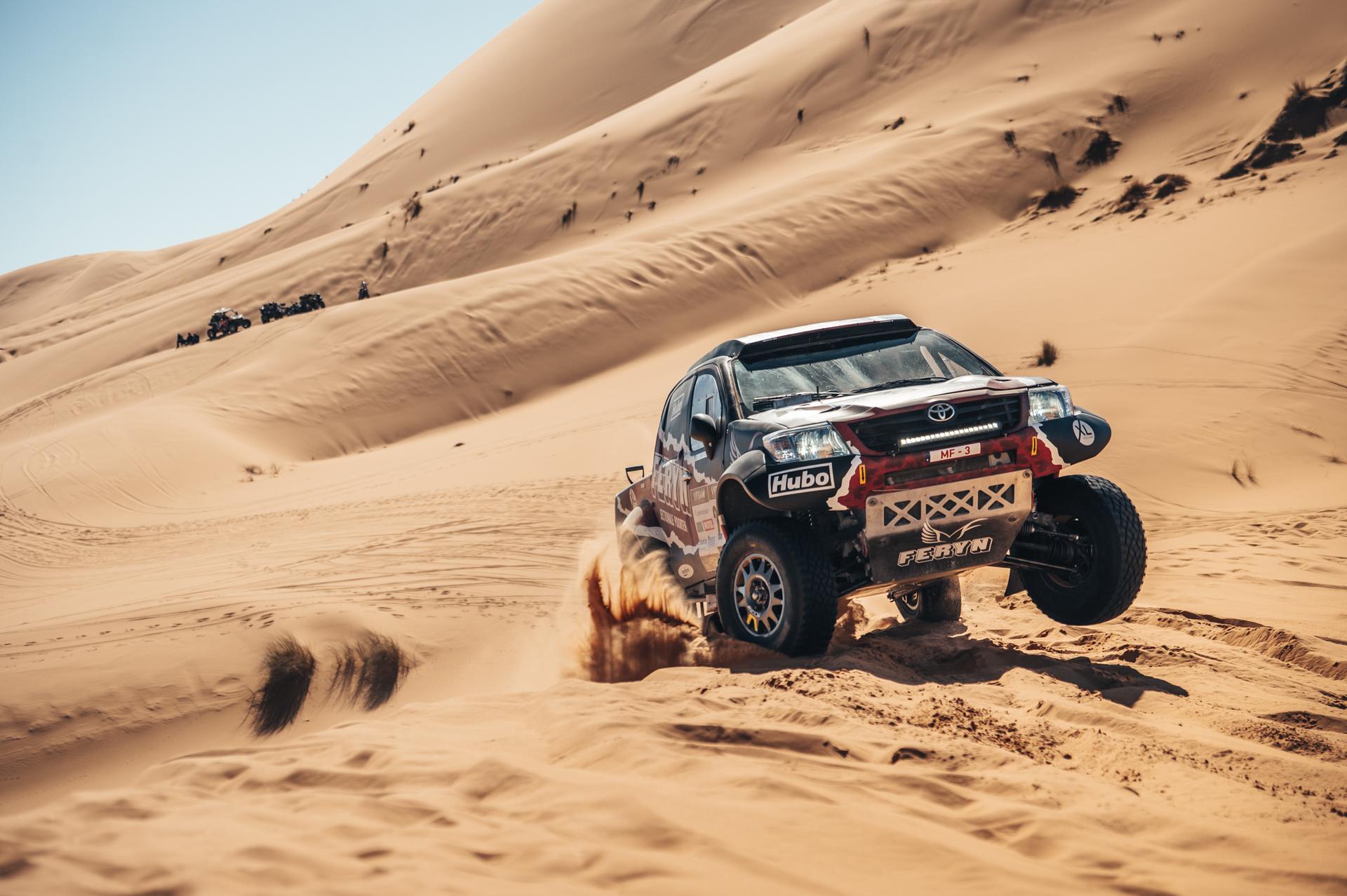 ATTENTION EDITORS - HAND OUT PICTURES - EDITORIAL USE ONLY - MANDATORY CREDIT: 'ALESSIO CORRADINI'  Hand out pictures released by Eric Dupain shows Koen Wauters and Tom De Leeuw during during stage 2 of the 2026 Africa Eco Race rally race in Baousaid, Morocco, on Tuesday 27 January 2026.  *** Belga and Belga Editorial Board decline all responsibility regarding the content of this picture. *** PHOTO HAND OUT - ALESSIO CORRADINI