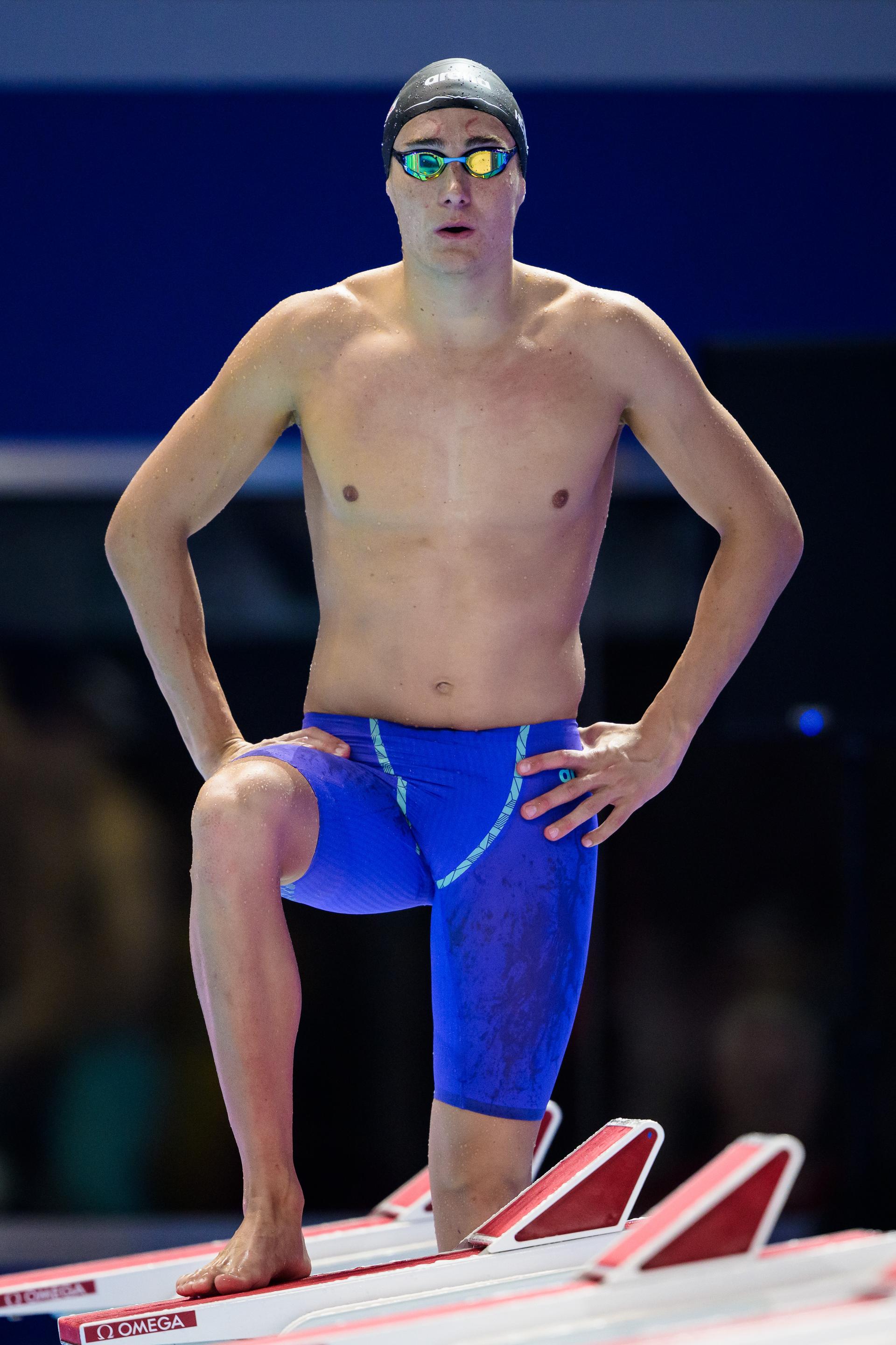 ATTENTION EDITORS - BENELUX ONLY - 250730 Lucas Pierre Henveaux of Belgium in men's 200 meters individual medley swimming semifinal during day 20 of the World Aquatics Championships on July 30, 2025 in Singapore.  Photo: Joel Marklund / BILDBYRÅN / kod JM / JM0713 bbeng simning swimming svømming sim-vm vm sim-vm 2025 world aquatics championships 2025