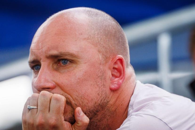 Belgium's Steve Darcis, coach of Raphael Collignon, attends the men's singles match against Canada's Denis Shapovalov at the Brisbane International tennis tournament in Patrick Rafter Tennis Centre in Brisbane on January 6, 2026.   Patrick HAMILTON / AFP PHOTO / AFP