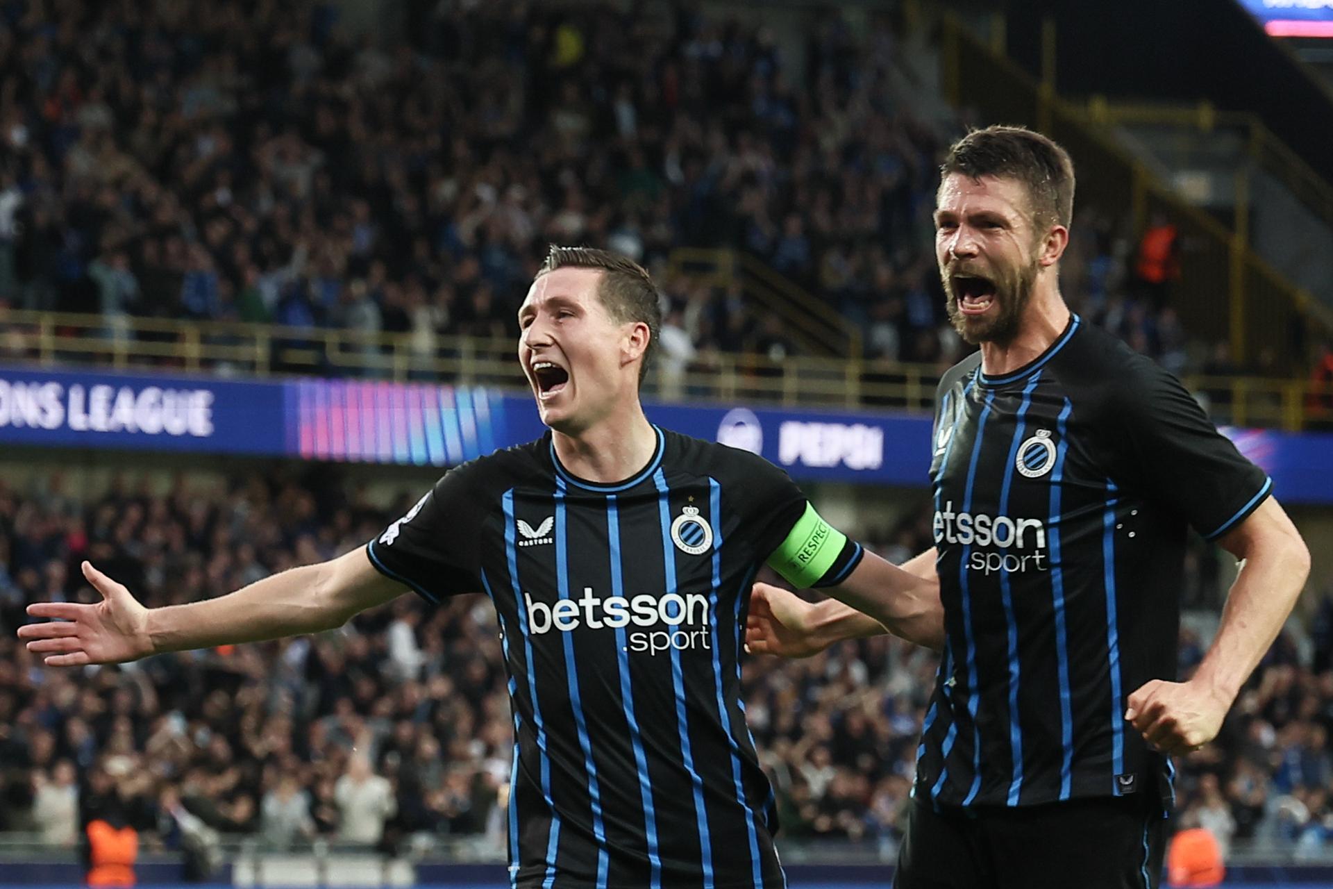 Club's Hans Vanaken celebrates after scoring during a soccer game between Belgian Club Brugge KV and French AS Monaco, in Brugge on Thursday 18 September 2025, on the opening day of the League phase of the UEFA Champions League tournament. BELGA PHOTO BRUNO FAHY