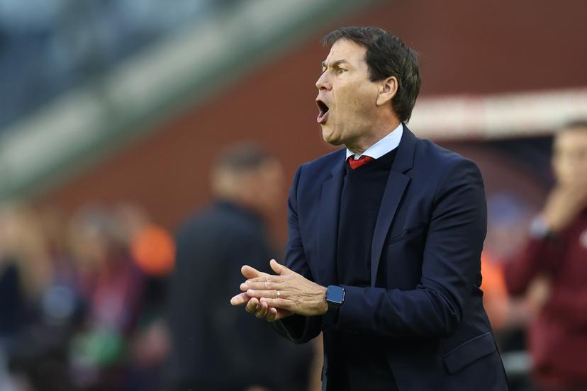 Belgium's head coach Rudi Garcia pictured during a soccer game between Belgian national team Red Devils and Wales, Monday 09 June 2025 in Bussels, the second (out of 8) qualification games for the World Cup 2026. BELGA PHOTO BRUNO FAHY