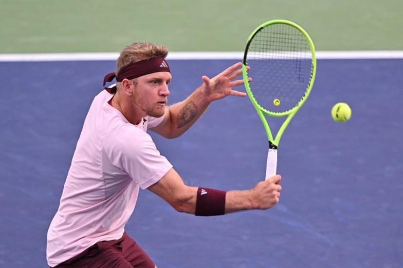 Spain's Alejandro Davidovich Fokina hits a return to Germany's Alexander Zverev during their men's singles semi-final match at the Shanghai Masters tennis tournament in Shanghai on October 17, 2026.  Hector RETAMAL / AFP