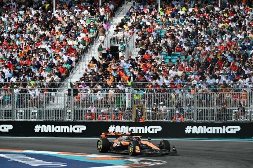 McLaren's Australian driver Oscar Piastri races during the 2024 Miami Formula One Grand Prix at Miami International Autodrome in Miami Gardens, Florida, on May 5, 2024.   Jim WATSON / AFP