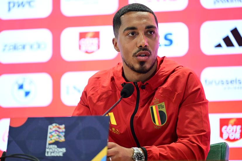 Belgium's Youri Tielemans pictured during a press conference of the Red Devils, the Belgian national soccer team, in Rome, Italy on Thursday 24 September 2026. The team is preparing for the opening game of the UEFA Nations League against Italy on Friday. BELGA PHOTO DIRK WAEM