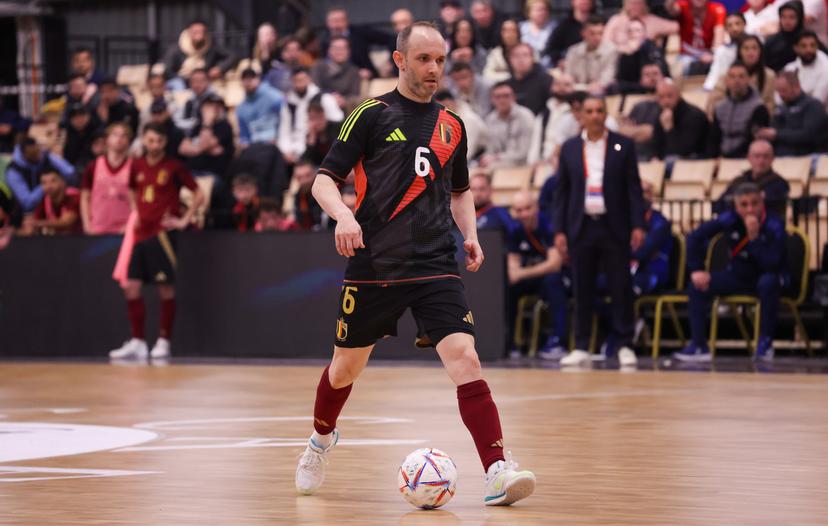Belgium's Grello pictured in action during a futsal game between Belgium and Czechia, in Roosdaal, on Wednesday 12 March 2025, the main round of qualification of the group 9 (match 5/6) for the Euro 2026. BELGA PHOTO VIRGINIE LEFOUR