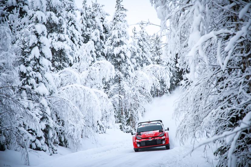 ATTENTION EDITORS - HAND OUT PICTURES - EDITORIAL USE ONLY - MANDATORY CREDIT: 'TOYOTA GAZOO RACING'  Hand out pictures released on Friday 13 February 2026 by Eric Dupain shows Takamoto Katsuta and Aaron Johnston during the the Rally of Sweden, stage 2 of WRC World Rally Championship, in Umea, Sweden.  *** Belga and Belga Editorial Board decline all responsibility regarding the content of this picture. *** PHOTO HAND OUT - TOYOTA GAZOO RACING