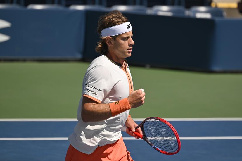 Belgian Zizou Bergs pictured in action during a tennis match against Spanish Munar, in the third round of the men's singles of the 2025 US Open Grand Slam tennis tournament in New York City, USA, Saturday 30 August 2025. BELGA PHOTO TONY BEHAR