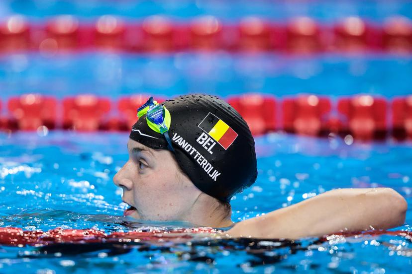 ATTENTION EDITORS - BENELUX ONLY - 250802 Roos Vanotterdijk of Belgium after finishing third in women's 50 meters butterfly swimming final during day 23 of the World Aquatics Championships on August 2, 2025 in Singapore.  Photo: Joel Marklund / BILDBYRÅN / kod JM / JM0715 bbeng simning swimming svømming sim-vm vm sim-vm 2025 world aquatics championships 2025 dam