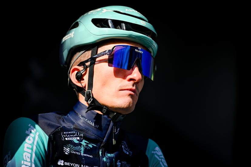 Spanish Pello Bilbao Lopez de Armentia of Bahrain Victorious pictured at the start of the men elite race of the Liege-Bastogne-Liege UCI World Tour one day cycling race, 259,5km from Liege, over Bastogne to Liege, Sunday 26 April 2026. BELGA PHOTO MAARTEN STRAETEMANS