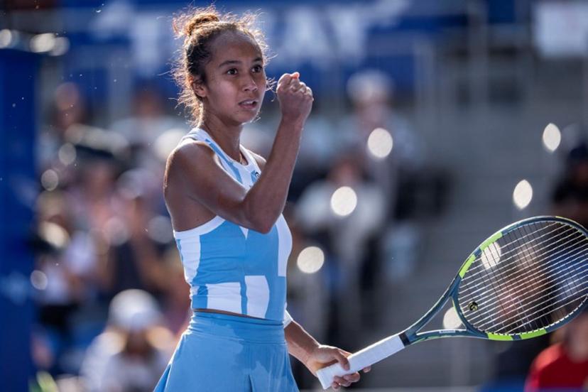 Canada's Leylah Fernandez celebrates her victory against Uzbekistan's Kamilla Rakhimova in their semi-final match at the WTA Pan Pacific Open tennis tournament at Ariake Coliseum in Tokyo on October 31, 2026.  Yuichi YAMAZAKI / AFP