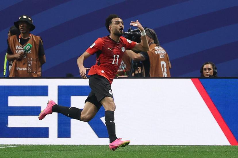 Egypt's midfielder #11 Mostafa Ziko celebrates after scoring his team's second goal during the 2026 World Cup round of 16 football match between Argentina and Egypt at Atlanta Stadium in Atlanta on July 7, 2026.   Odd ANDERSEN / AFP