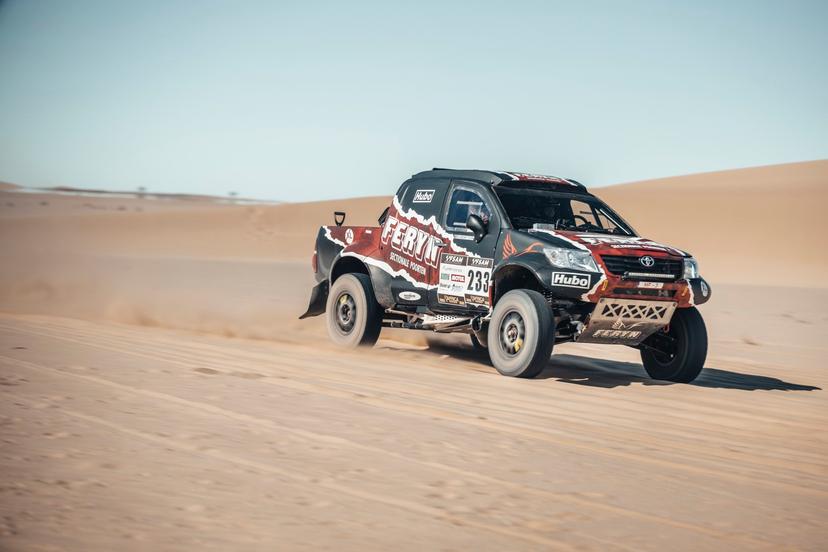 ATTENTION EDITORS - HAND OUT PICTURES - EDITORIAL USE ONLY - MANDATORY CREDIT: 'ALESSIO CORRADINI'. -    Hand out pictures released by Eric Dupain shows  Koen Wauters and Tom De Leeuw during stage 6 of the 2026 Africa Eco Race rally race in Chami, Mauritania, on Monday 02 February 2026.  *** Belga and Belga Editorial Board decline all responsibility regarding the content of this picture. *** PHOTO HAND OUT - ALESSIO CORRADINI