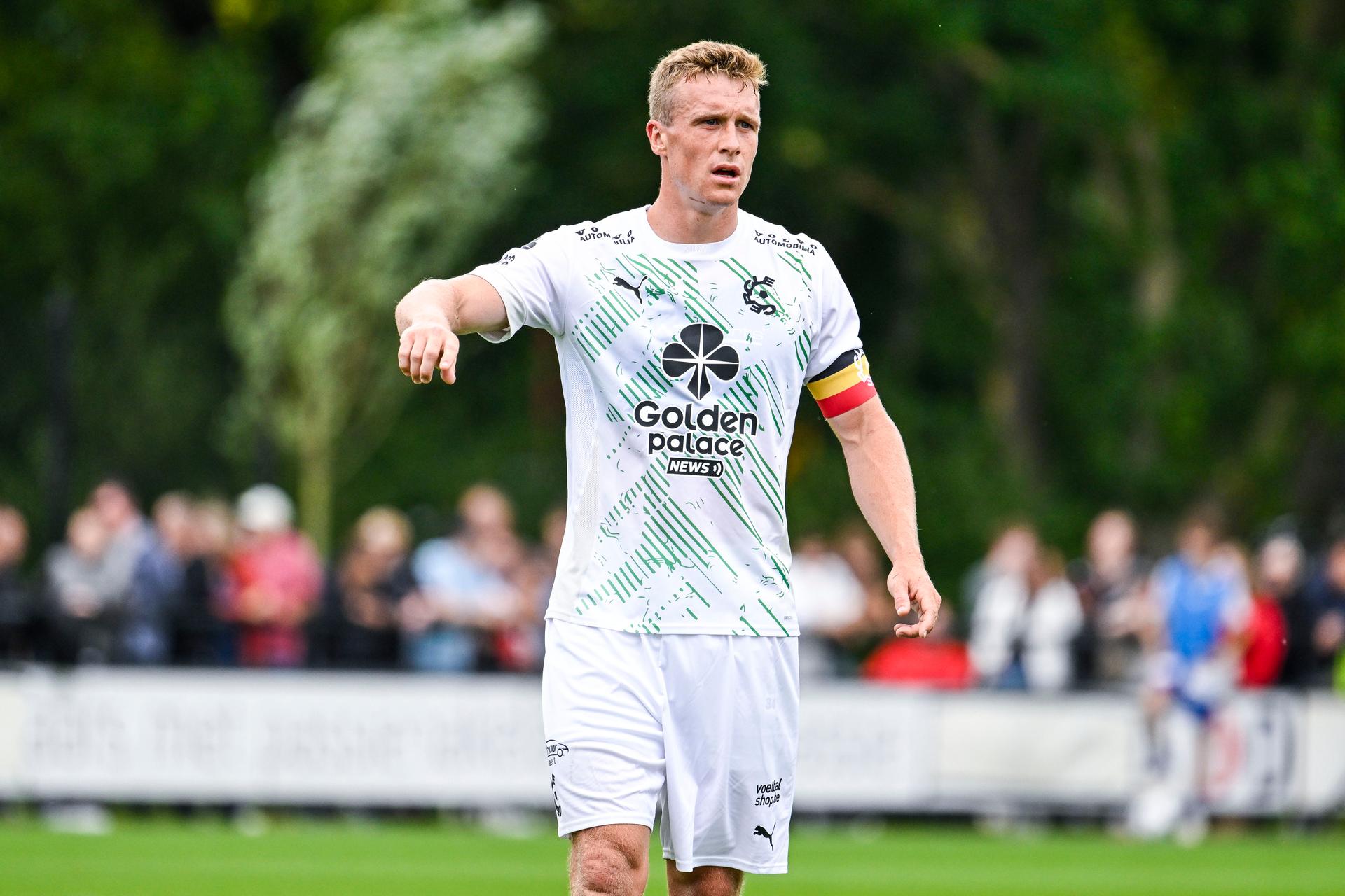 Cercle's Thibo Somers pictured during a friendly soccer game between Dutch team FC Utrecht and Belgian team Cercle Brugge, Saturday 05 July 2025 Utrecht, Netherlands, in preparation of the upcoming 2025-2026 season. BELGA PHOTO TOM GOYVAERTS
