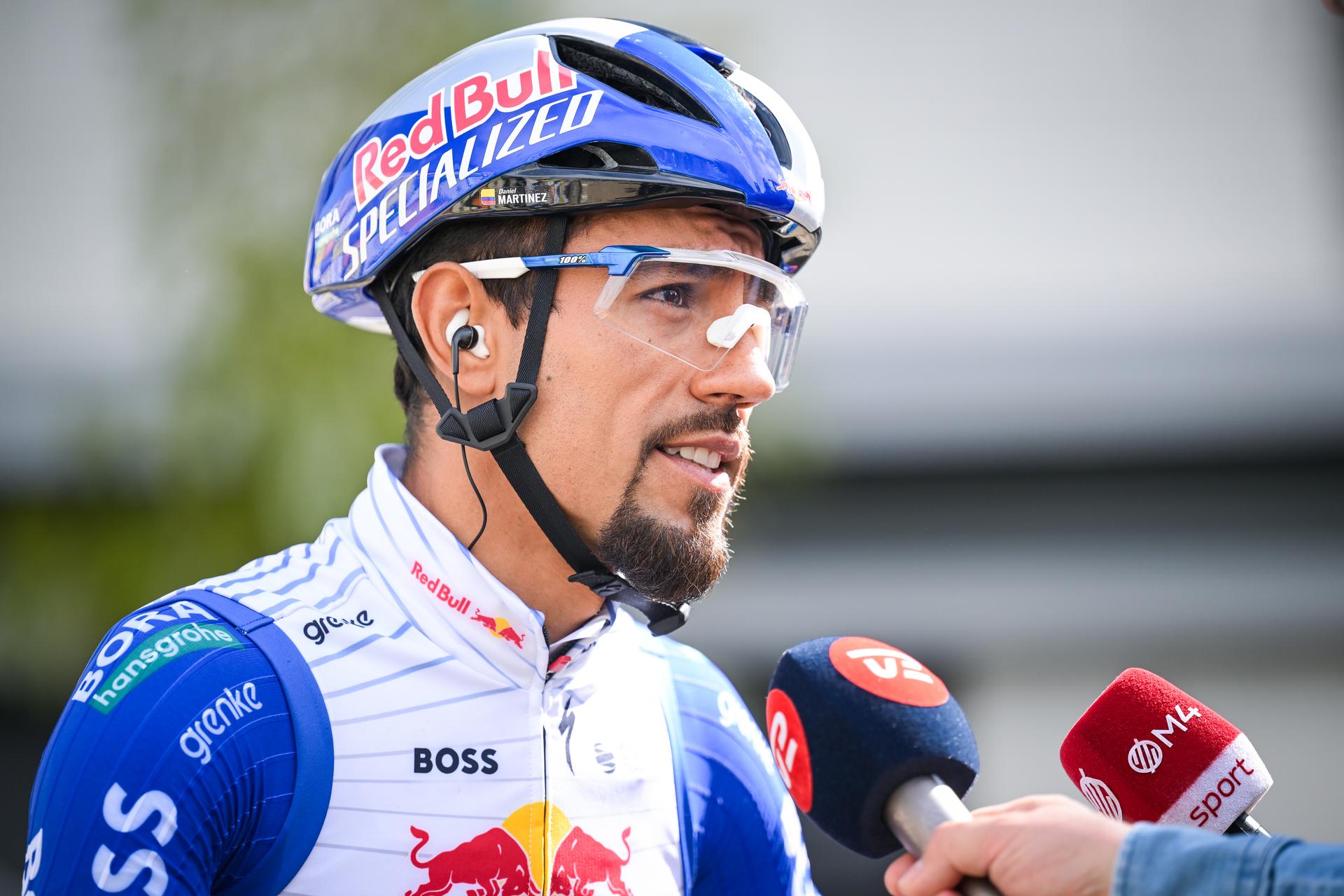Colombian Daniel Felipe Martinez of Red Bull-BORA-hansgrohe pictured before the start of the final stage of 84th edition of the Paris-Nice cycling race, a race from Nice to Nice (145 km), on Sunday 15 March 2026. BELGA PHOTO DAVID PINTENS