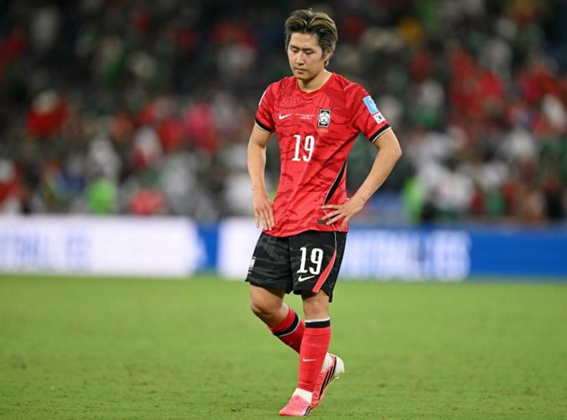 South Korea's midfielder #19 Lee Kang-in reacts after his team lost the 2026 World Cup Group A football match between South Africa and South Korea at the Monterrey Stadium in Guadalupe, Mexico, on June 24, 2026.   Yuri CORTEZ / AFP