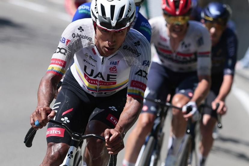 UAE Team Emirates - XRG Ecuadorian rider Jhonatan Narvaez rides in a breakaway during the 11th stage of the Giro d'Italia 2026 - Tour of Italy cycling race between Porcari and Chiavari, Italy, on May 20, 2026.  Luca Bettini / AFP