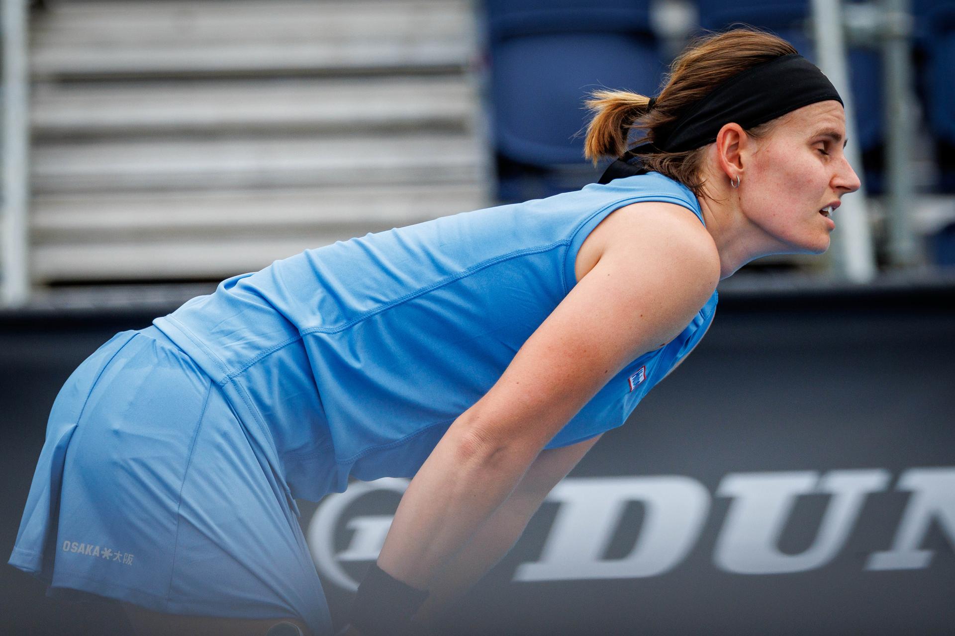 Belgium's Greet Minnen pictured during a third round qualifying match against Poland's Linda Klimovicova in the women singles at the Australian Open, Melbourne Park, Melbourne on Thursday 15 January 2026.  BELGA PHOTO PATRICK HAMILTON  --- BENELUX ONLY   ---