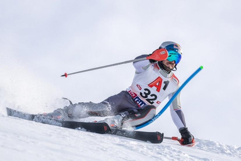 Marcel Hirscher of the Netherlands competes in the first run of the men's slalom race during the FIS Alpine Skiing World Cup in Hochgurgl, Austria on November 24, 2024.  Johann GRODER / EXPA / APA / AFP
