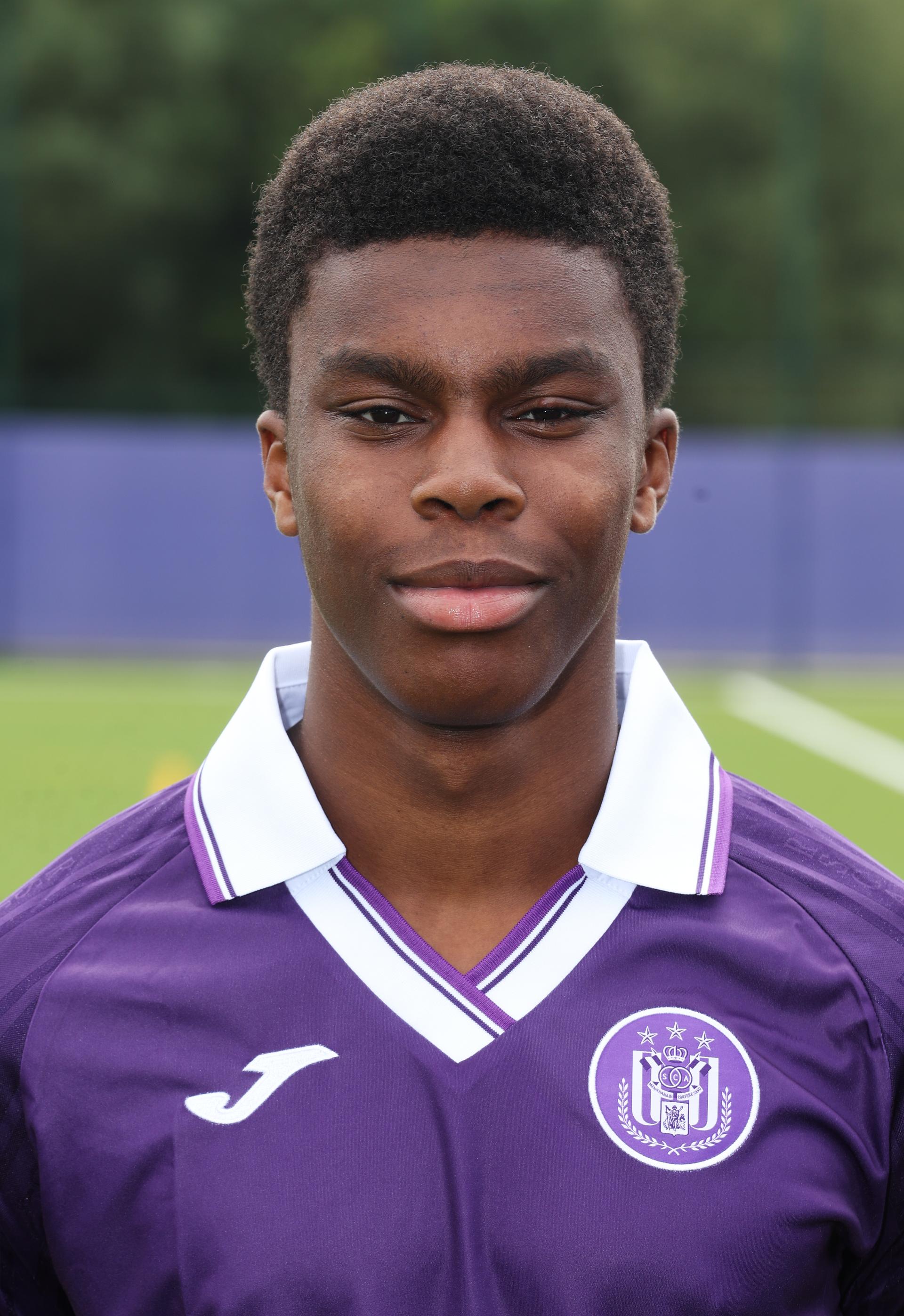 RSCA Futures' Dwight Ede Eriyo poses for a portrait picture at the 2025-2026 season photoshoot of Belgian Challenger Pro League team RSCA Futures, Tuesday 22 July 2025 in Brussels. BELGA PHOTO VIRGINIE LEFOUR