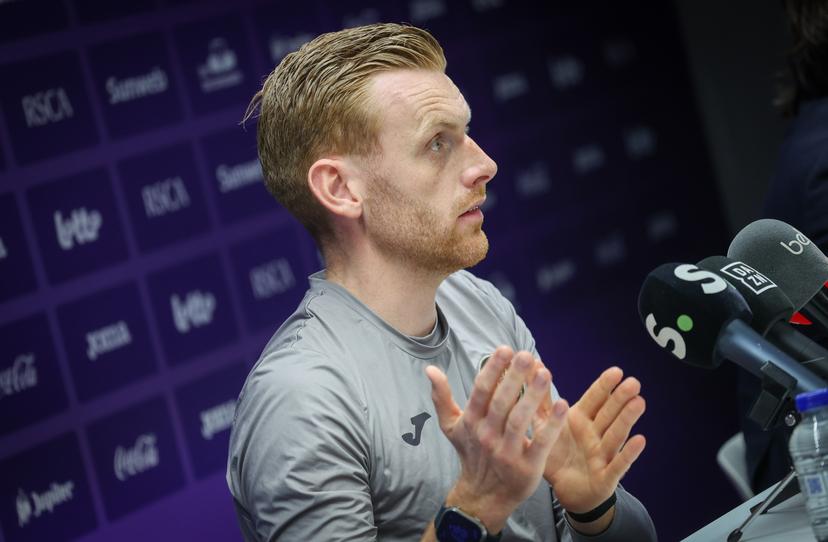 Anderlecht's interim coach Edward Still pictured during a press conference of Belgian soccer team RSC Anderlecht, on Wednesday 04 February 2026 in Brussels, ahead of tomorrow's game against Antwerp in the Croky Cup semi final game of season 2025 - 2026. BELGA PHOTO VIRGINIE LEFOUR