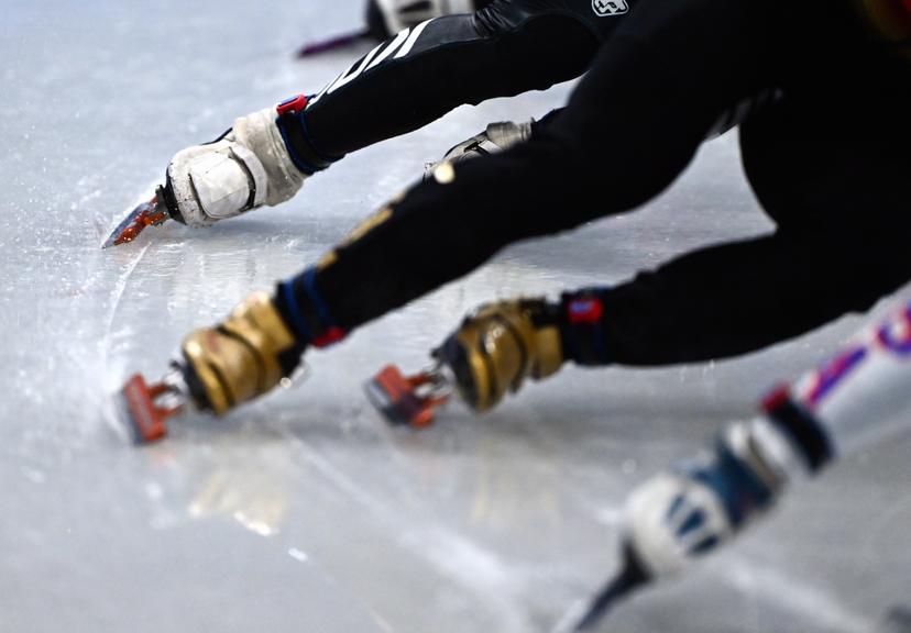 Illustration picture shows a close up on an ice skate during the semifinals of the women's 1000m Short Track Speed Skating, at the Milano Cortina 2026 Olympic Winter Games, on Monday 16 February 2026 in Milan, Italy. The XXV Winter Olympics take place from 6 to 22 February 2026 in Italy. BELGA PHOTO JASPER JACOBS