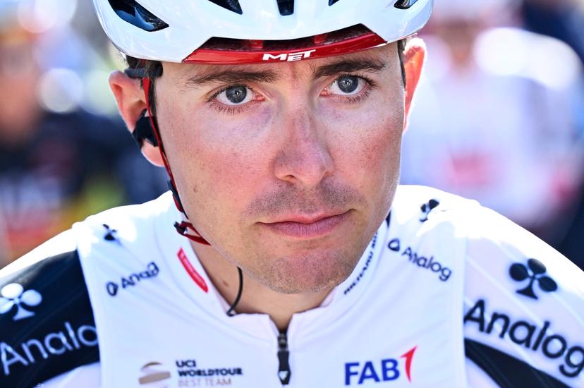 French Benoit Cosnefroy of UAE Team Emirates-XRG pictured at the start of the men's race of the 90th edition of the 'La Fleche Wallonne', one day cycling race (Waalse Pijl - Walloon Arrow), 200 km from Herstal to Huy, Wednesday 22 April 2026.  BELGA PHOTO JASPER JACOBS