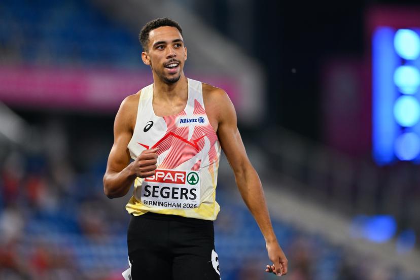 Belgian Daniel Segers reacts after the 400m race on the third day of the European Athletics Championships (August 10-18) in Birmingham, United Kingdom, on Wednesday 12 August 2026. BELGA PHOTO ERIC LALMAND