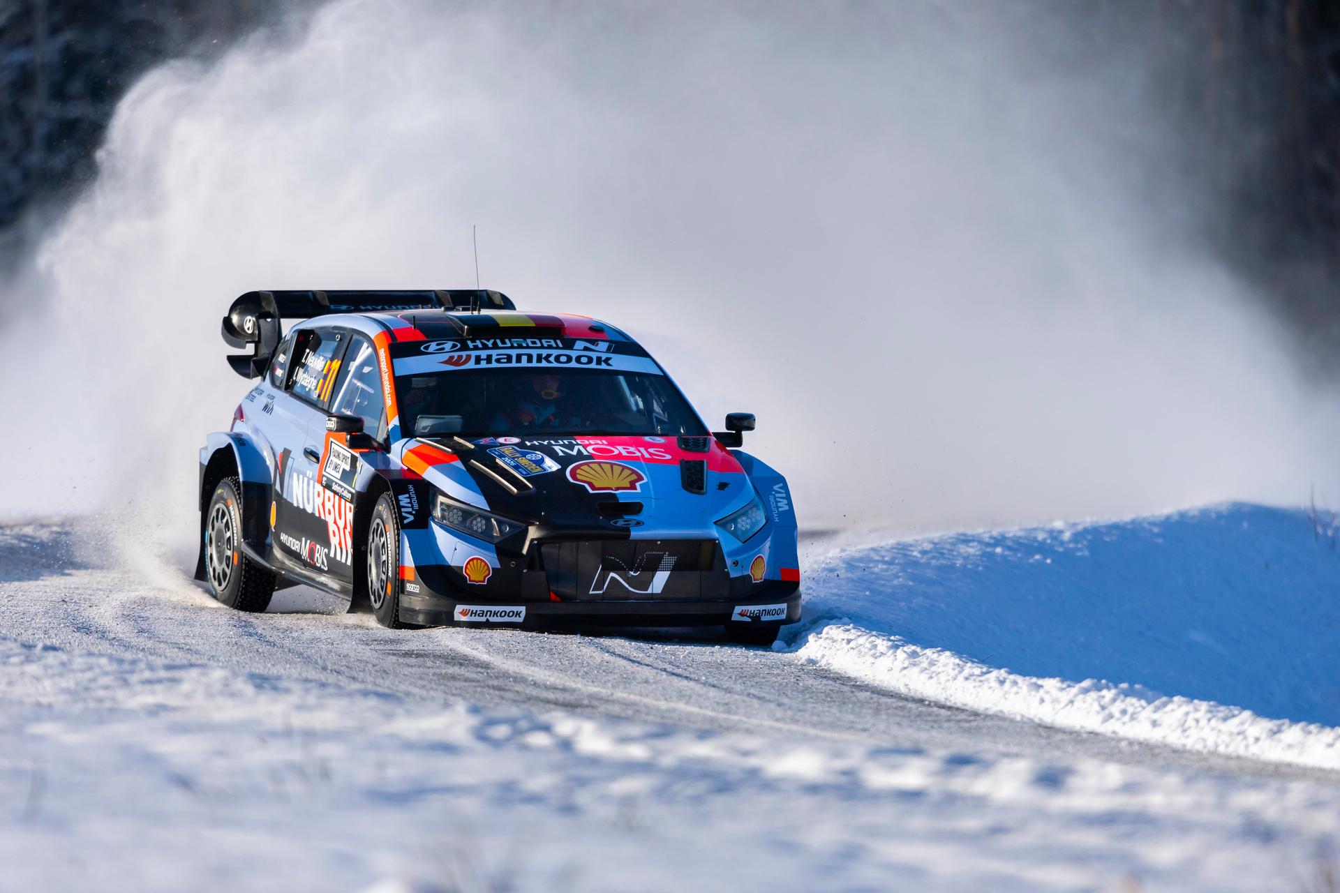 ATTENTION EDITORS - HAND OUT PICTURES - EDITORIAL USE ONLY - MANDATORY CREDIT: 'TOYOTA GAZOO RACING'  Hand out pictures released on Friday 13 February 2026 by Eric Dupain shows Thiery Neuville and Martijn Wydaeghe during the the Rally of Sweden, stage 2 of WRC World Rally Championship, in Umea, Sweden.  *** Belga and Belga Editorial Board decline all responsibility regarding the content of this picture. *** PHOTO HAND OUT - TOYOTA GAZOO RACING