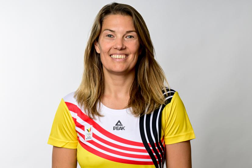 Evi Van Acker pictured during a photoshoot for the Belgian Olympic Committee BOIC - COIB ahead of the Paris 2024 Olympic Games, in Brussels, Friday 28 June 2024. BELGA PHOTO DIRK WAEM