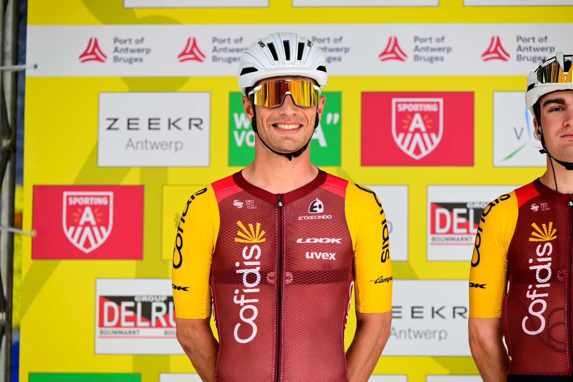 Belgian Jenthe Biermans of Cofidis pictured ahead of the 'Antwerp Port Epic men's elite one day cycling race, 196,4 km in and around Antwerp, Monday 25 May 2026.  BELGA PHOTO TOM GOYVAERTS
