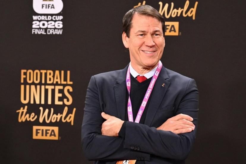 Belgium's coach Rudi Garcia poses on the red carpet upon arrival to attend the draw for the 2026 FIFA Football World Cup taking place in the US, Canada and Mexico, at the Kennedy Center, in Washington, DC, on December 5, 2025.  Roberto SCHMIDT / AFP