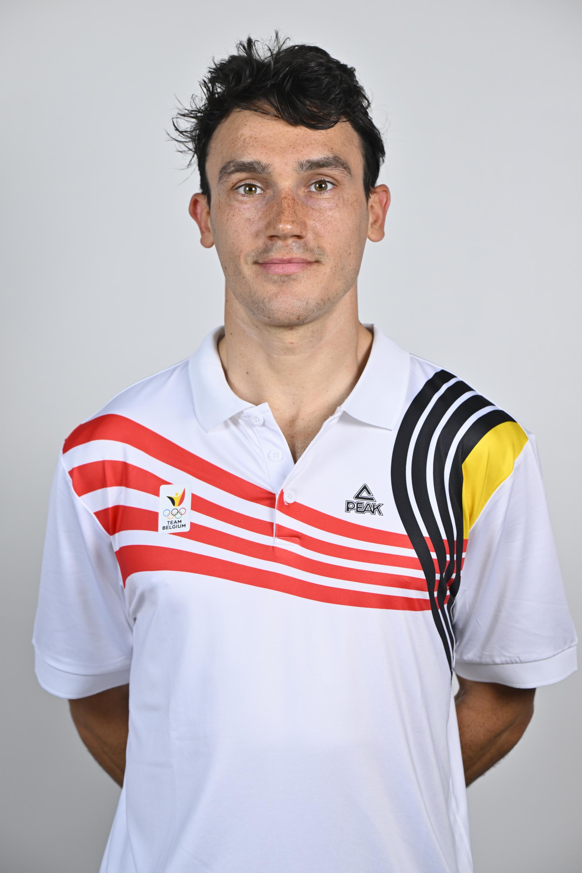 Athlete Stijn Desmet poses for the photographer during the annual training camp of Team Belgium (19-25/05), in Rio Maior, Portugal, Friday 23 May 2025. BELGA PHOTO ERIC LALMAND