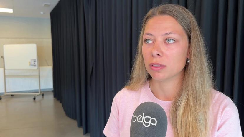 Video showing 00:00:00:00-00:03:36:09. Interview in Dutch with cyclist Shari Bossuyt during her press conference. She gives explanations following her positive doping test, Monday 05 June 2023 in ZWEVEGEM. BELGA VIDEO MAARTEN WEYNANTS