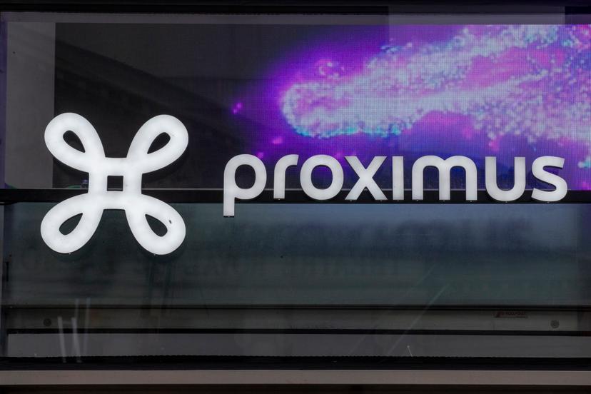 Illustration picture shows the logo of Proximus on a shop in the Monnaie - Munt neighborhood in Brussels city center, Saturday 18 February 2023. BELGA PHOTO NICOLAS MAETERLINCK