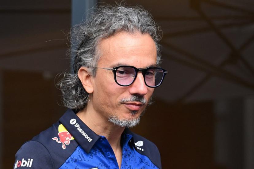 Red Bull Racing's French team principal Laurent Mekies is seen in the paddock ahead of the Formula One Azerbaijan Grand Prix at the Baku City Circuit in Baku on September 23, 2026.  Igor IVANKO / AFP