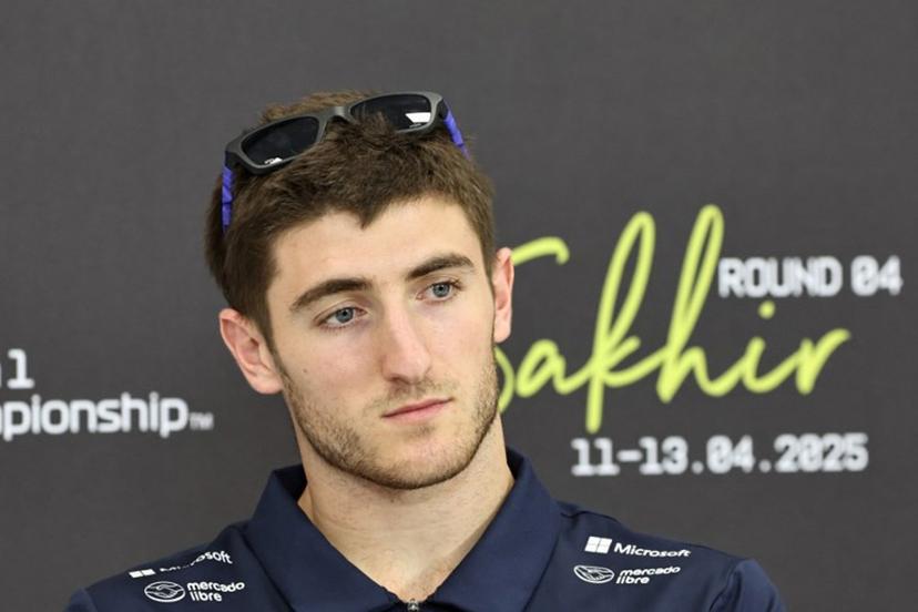 Alpine's Australian driver Jack Doohan looks on during a press conference at the Bahrain International Circuit in Sakhir on April 10, 2025, ahead of the Bahrain Formula One Grand Prix weekend.  Fadel SENNA / AFP