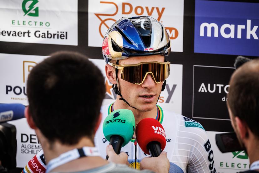 Belgian Remco Evenepoel of Red Bull-BORA-hansgrohe pictured during the 'Natourcriterium Roeselare' cycling event, Tuesday 28 July 2026 in Roeselare. The traditional 'criteriums' are local showcases for which mainly cyclists who rode the Tour de France are invited. BELGA PHOTO KURT DESPLENTER