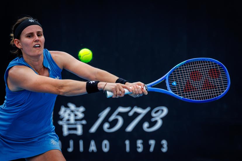 Belgium's Greet Minnen pictured in action during a third round qualifying match against Poland's Linda Klimovicova in the women singles at the Australian Open, Melbourne Park, Melbourne on Thursday 15 January 2026.  BELGA PHOTO PATRICK HAMILTON  --- BENELUX ONLY   ---