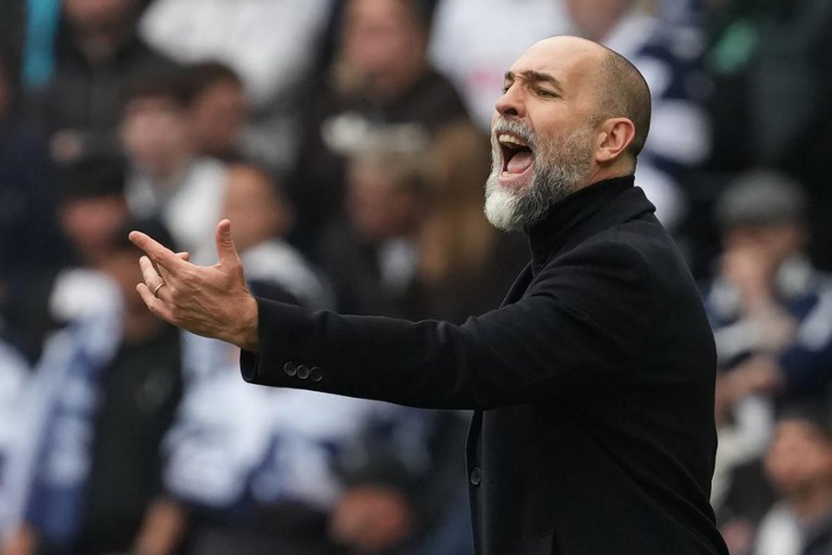 Tottenham Hotspur's Croatian head coach Igor Tudor gestures on the touchline during the English Premier League football match between Tottenham Hotspur and Nottingham Forest at the Tottenham Hotspur Stadium in London, on March 22, 2026.  CARLOS JASSO / AFP