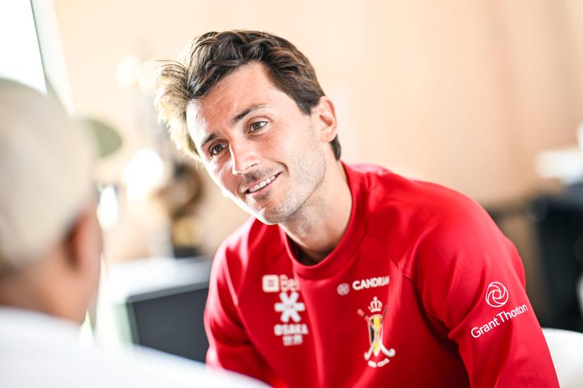 Belgium's Arthur Van Doren pictured after a press briefing with the Belgian Red Lions Belgium's national men's hockey team on the European Championships in Mönchengladbach, Germany (08-17/08) on Thursday 17 July 2025 in Antwerp. Coach McLeod will assess the preparation of his team to date, comment on their selection and give a preface to the Euro 2025. BELGA PHOTO TOM GOYVAERTS