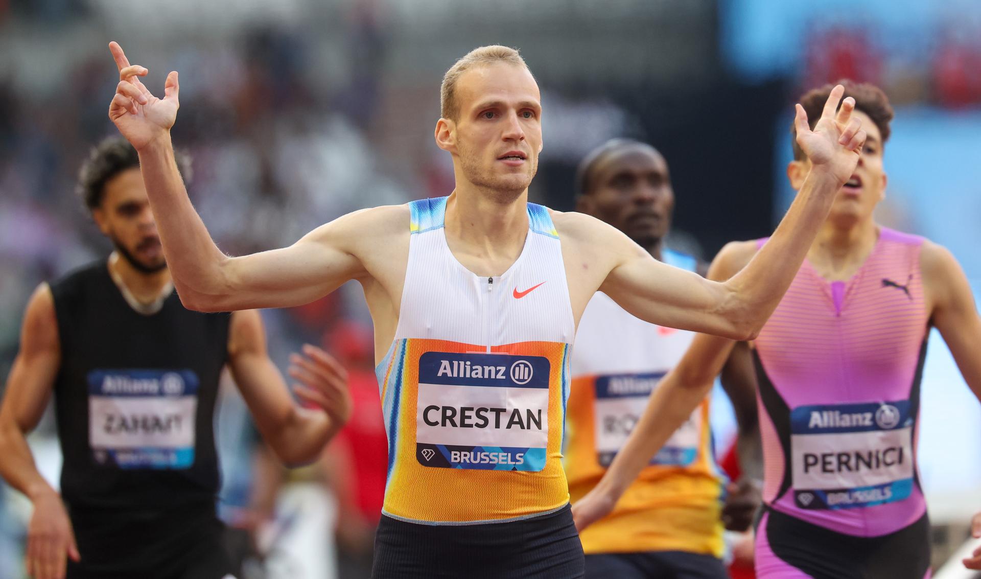 Belgian Eliott Crestan pictured during the 49th edition of the Memorial Van Damme Diamond League athletics event in Brussels, Friday 22 August 2025. BELGA PHOTO VIRGINIE LEFOUR