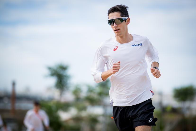 Belgian Ruben Verheyden pictured in action during a training session and track reconnaissance ahead of Tomorrow's 2025 SPAR European Cross Country Championships, in Lagoa, Portugal, Saturday 13 December 2025. BELGA PHOTO JASPER JACOBS