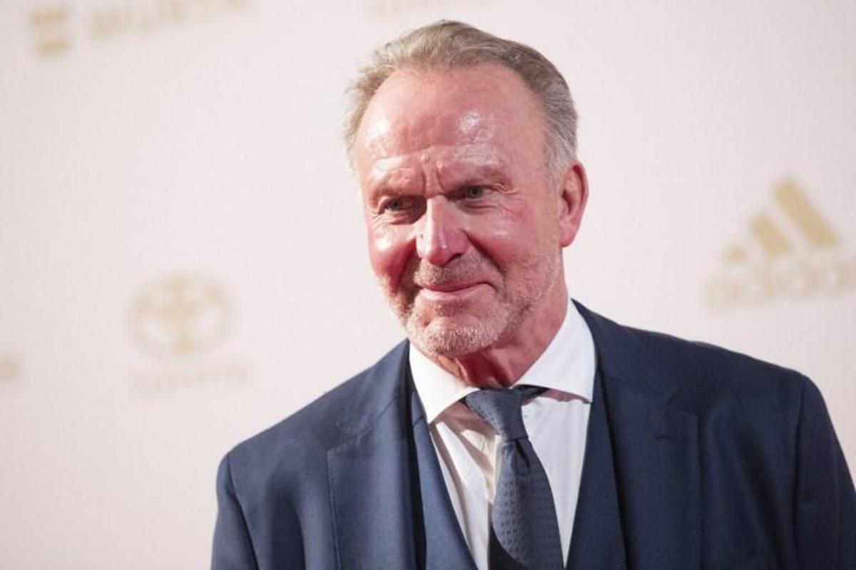 Bayern Munich's CEO Karl-Heinz Rummenigge poses on the red carpet before the election of the Germany's Athletes of the Year 2020, in Baden-Baden, on December 20, 2020.  Tom Weller / POOL / AFP
