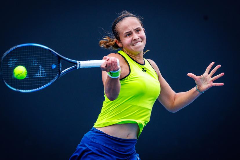 Belgium¿s Hanne Vandewinkel during a qualifying match against USA¿s Carol Young Suh at the Australian Open, Melbourne Park, Melbourne, January 13, 2026.    Photo by Patrick Hamilton/SIPA USA) ---  BENELUX ONLY     ---