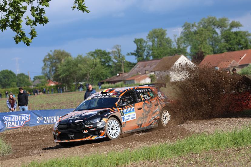 ATTENTION EDITORS - HAND OUT PICTURES - EDITORIAL USE ONLY - MANDATORY CREDIT 'BRC Belgian Rally Championship'  This handout picture, distributed by Eric Dupain, shows Maxime Potty in action during the Sezoensrally rally race of the BRC 2025 in Bocholt on Saturday 16 May 2026.  BELGA PHOTO HANDOUT BRC