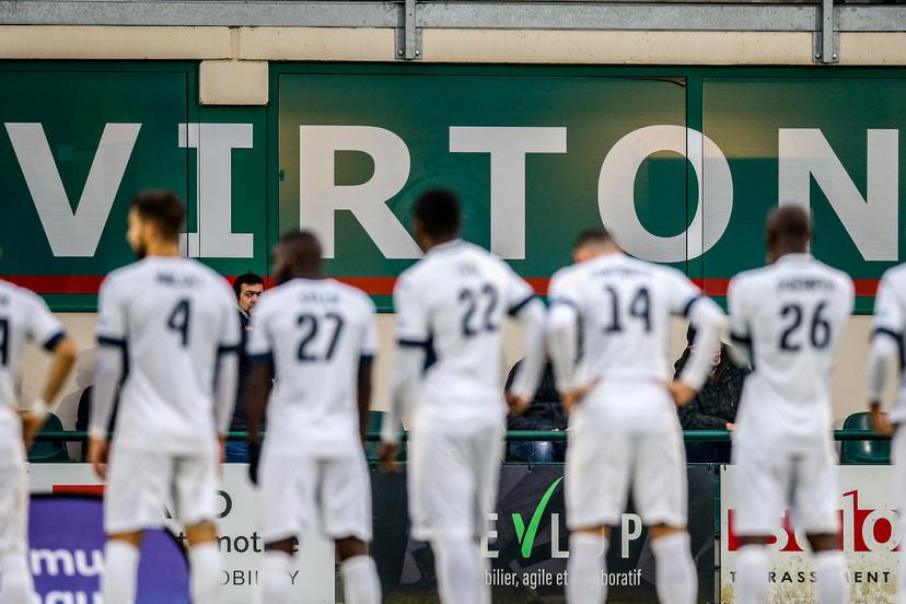Illustration picture shows a soccer game between RE Virton and KSV Roeselare, Sunday 24 November 2019 in Virton, on day sixteen of the 'Proximus League' 1B division of the Belgian soccer championship. BELGA PHOTO BRUNO FAHY